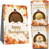 Thanksgiving Scratch Off Cards - 50 Pcs Lucky Draw Game With 8 Winners & 42 Blanks + Sign, Fall Holiday Party Activities, Interactive Decorations And Favors -153
