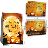 Scratch Off Halloween - 50 Pcs Lucky Draw Cards With 8 Winners & 42 Blanks + Sign, Themed Party Activities, Interactive Decorations And Favors -152