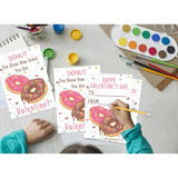 Donut Themed Valentines Day Exchange Cards,30Pcs Boys Girls Valentines Day Cards,Valentines Day Exchange Gifts,Boys Girls Valentines Day Party Favors For Boys Girls Classroom School,L2