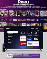 32" 720p HD LED Roku Smart TV, Voice Control, Airplay, 300+ Channels