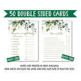 Baby Shower Games Gender Neutral, 50 Price Is Right, 50 True Or False Trivia, Greenery Sage Eucalyptus, 2 Games Double Sided Gender Reveal Games For Guests, Baby Shower Party Supplies