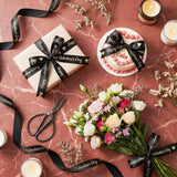 10 Yards Happy Valentine'S Day Ribbon Glitter Black Gold Heart Ribbon Craft For Hair Bow Wreath Crafts Gift Wrapping Flower Bouquet Anniversary Wedding Decor Birthday Party Supply(2 Inch)