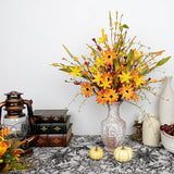 Artificial Fall Flowers 12 Pcs Fall Flower Picks 17 Inches Floral Stems With Daisies For Autumn Thanksgiving Flower Arrangements Table Centerpieces Diy Crafts
