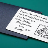 New Dad Gifts For Men Dad To Be Gifts For First Time Daddy Gift From Wife Valentine Gift For Him Fathers Day Daddy Present From Baby Bump Birthday White Elephant Christmas Wallet Insert Card