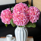 4Pcs 22.4'' Realistic Large Artificial Hydrangea Flowers With Long Stem,Pink Lifelike Latex Real Touch Flowers For Home Decor Wedding Arrangements Party Living Room Bouquets Centerpieces