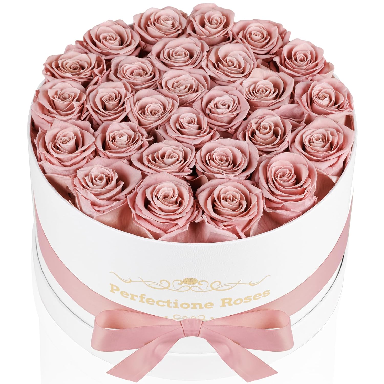 27 Roses In A Box, Mothers Day Rose, Preserved Flowers For Her, Flowers For Delivery Birthday Gifts For Women (Dusty Rose)