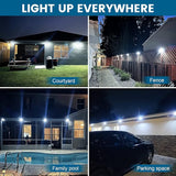 4 Pack Wireless Solar Motion Sensor Lights 400LM Waterproof Outdoor Security Lights