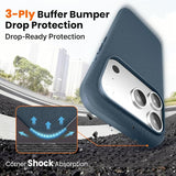 Apple iPhone 18 Pro Case Techwoven Blue Slim Protective Cover