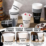30 Pcs Bachelorette Game Supplies Set - 22 Pcs 16 Oz Bachelor Plastic Cups & 8 Bachelorette Theme Balls For House Parties, Birthdays, Bbqs & Holidays
