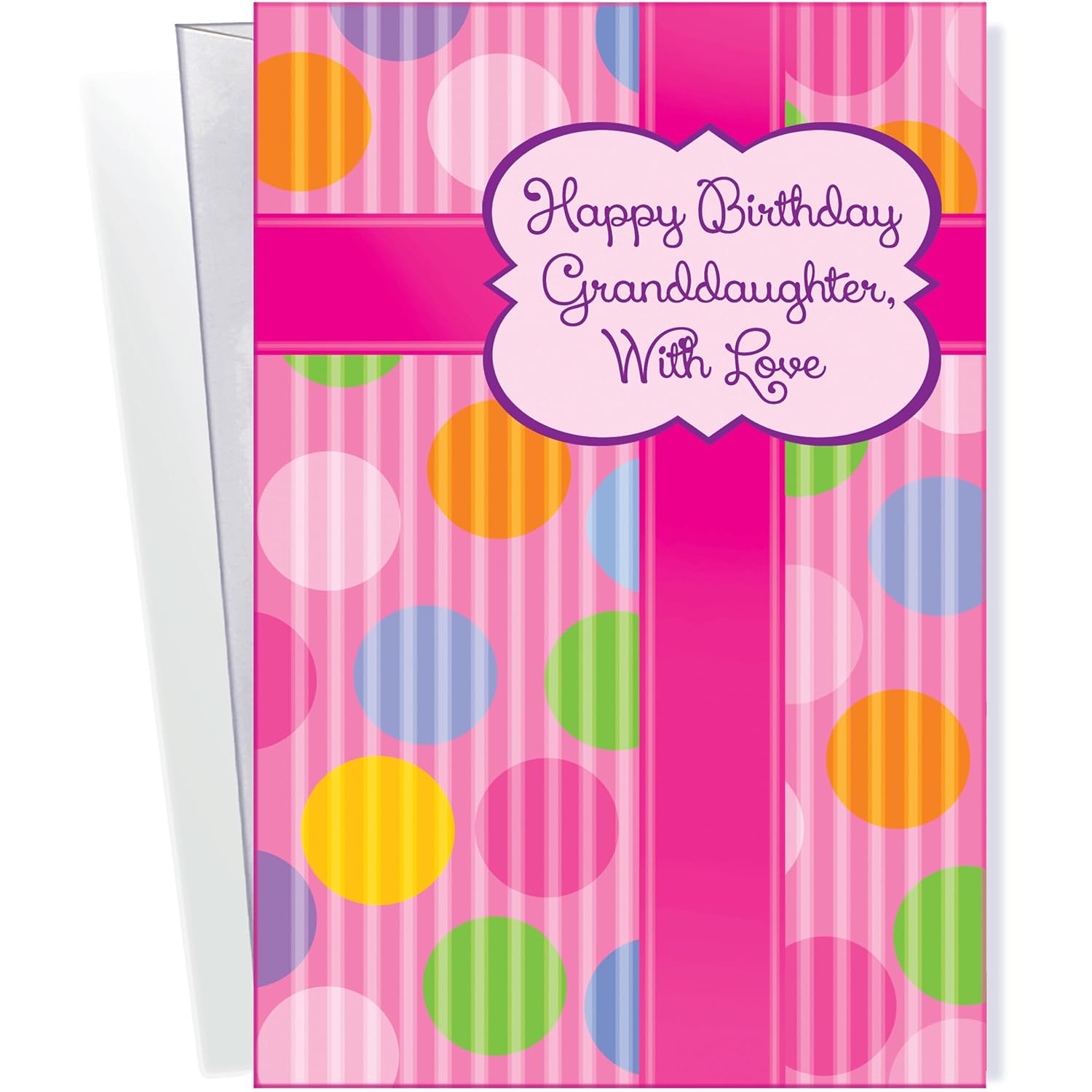 - Granddaughter Birthday Card - Made In America - Large Card Opens To 10" X 7.75" - Perfect Greeting Card - With Love - 95361