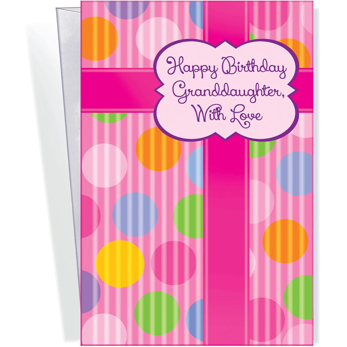 - Granddaughter Birthday Card - Made In America - Large Card Opens To 10" X 7.75" - Perfect Greeting Card - With Love - 95361