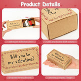 Will You Be My Valentine Card, Handmade Cute Love Card Matchbox With Mini Rose, Surprise Gift, Anniversary Or Valentines Day Gift For Her, Him, Wife, Husband, Girlfriend, Boyfriend, Couples
