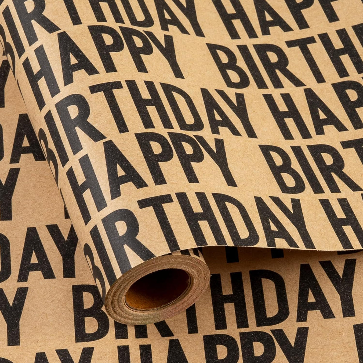 Birthday Wrapping Paper Rroll, Happy Birthday Kraft Gift Wrap For Boys Girls Men Women 17 In X 33 Ft