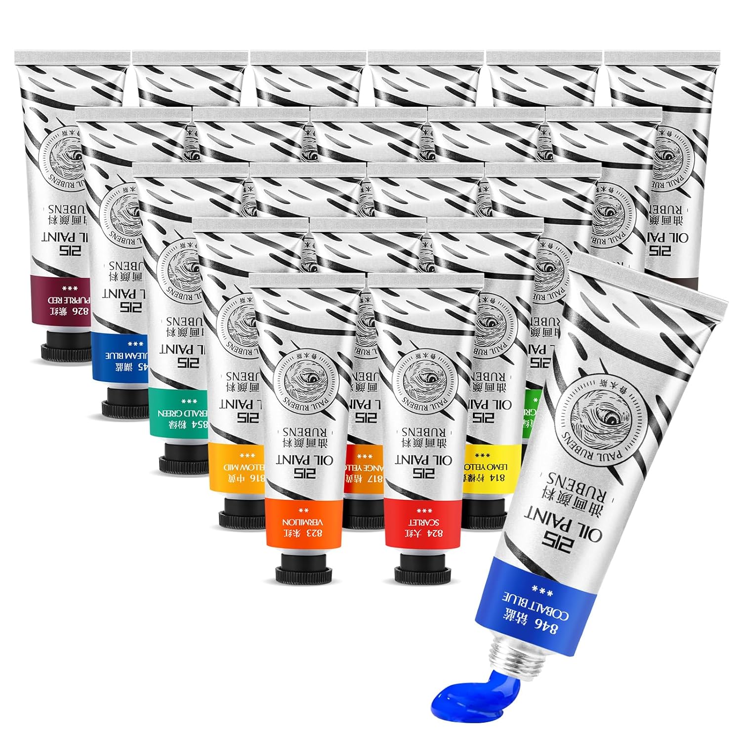 Oil Paint, 20 Colors*50Ml Largetubes, Professional Oil Based Paint With High Saturation, Creamy Texture, And Consistency,Art Supplies For Artists, Students, Beginners-A Set