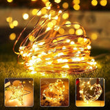 10 Pack 10FT 30 LED Fairy Lights Battery Operated with Timer Waterproof Copper Wire Twinkle String Lights for Indoor Outdoor Christmas Tree Wedding Party Holiday Decor