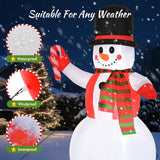 8 Ft Christmas Inflatables Yard Decorations Snowman Outdoor, Giant Christmas Blow Ups Outdoor Decor Waterproof With Buil