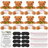 8 Set Bear Blindfolded Diaper Changing Baby Shower Game Supplies Include 12 Inch Bear Dolls Blindfold Diapers Games Sign Prizes For Adult Gender Reveal Raffle Party(Greenery)