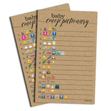 50 Emoji Pictionary Baby Shower Game, Kraft Rustic (Large Size Sheets) Fun, Easy To Play, Sprinkle, Couple'S Shower, Co-Ed, Gender Neutral Reveal