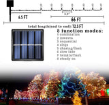 2 Pack 132FT Multi Color Solar String Lights 400 LED Waterproof Fairy Lights with 8 Modes