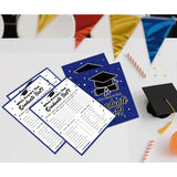 Who Knows The Graduate Best - Graduation Games For Parties 2025, 30Pcs Blue Double-Side Printed Graduation Party Games Cards For High Senior College School Grad Party Favor Supplies