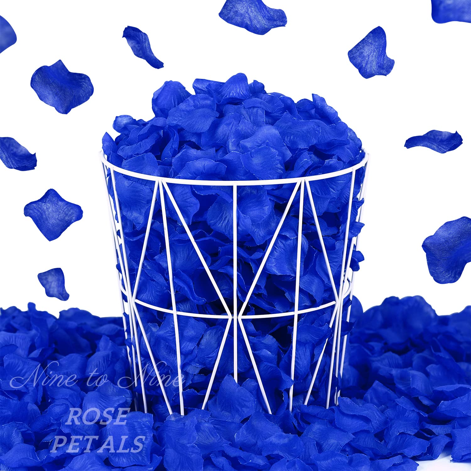 Pack Of 1000 Rose Petals, Artificial Flowers For Decoration Wedding Party(Royal Blue)