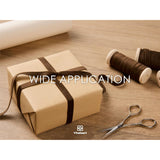 Brown Velvet Ribbon Set 3/8" X 15 Yd Wooden Spool Fabric Trim 3 Rolls * 5 Yd For Christmas Wreath Decoration Handmade Craft Ornaments Gift Wrapping & Bow Making