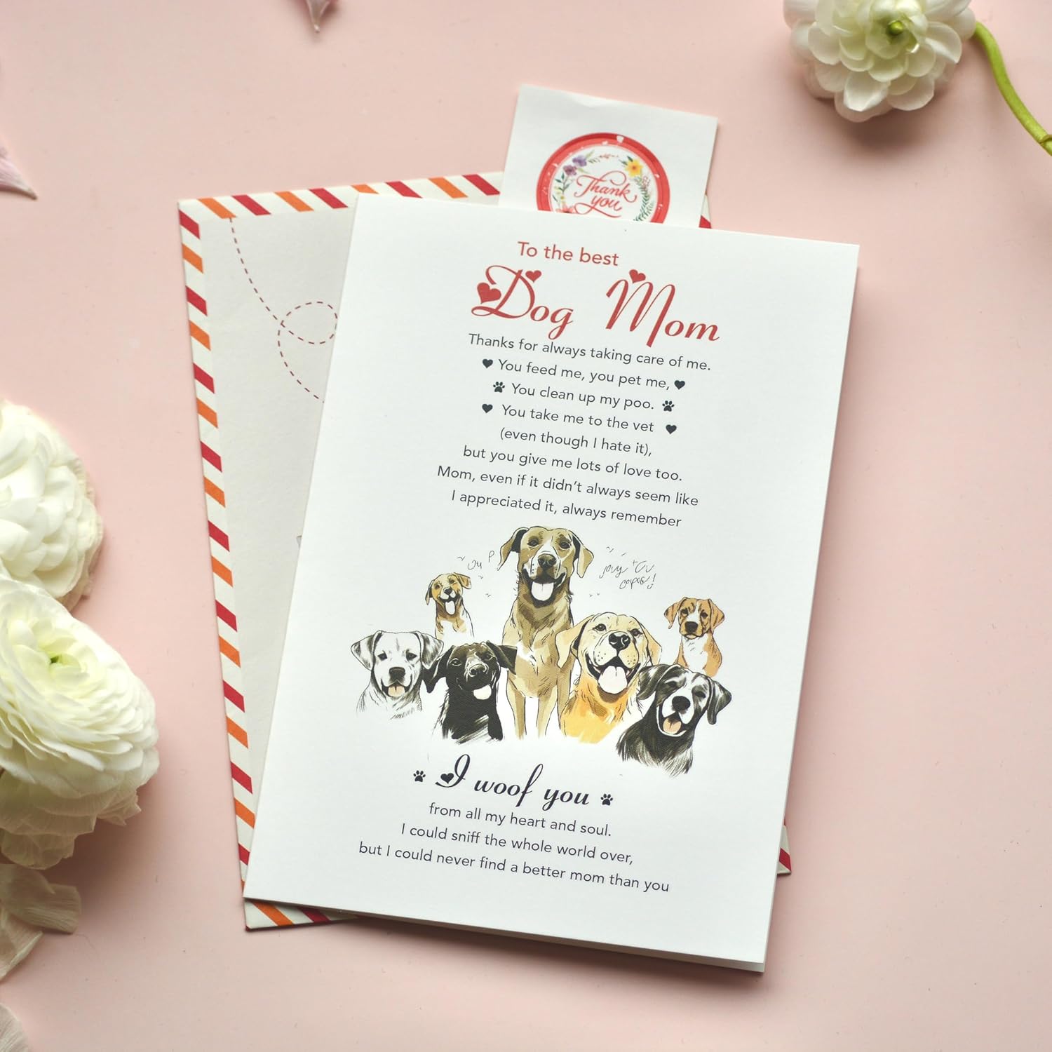 Mother'S Day Cards From Dogs, Mothers Day Card Dog Mom, Mothers Day Card From Pets, Mothers Day Card For Mom From Dog