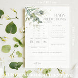 Advice For New Parents Baby Shower, Baby Predictions & Advice Cards For Baby Shower Games Activities, Wishes For Baby, 25 Double-Sided Thick Cards – Greenery A06