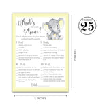 Gender Neutral Baby Shower Games — What'S On Your Phone Game — Pack Of 25 — Cute Yellow Elephant Little Peanut Theme, Couples Shower Activity, Gender Reveal Party, Sprinkle, Sip & See G521-Phn
