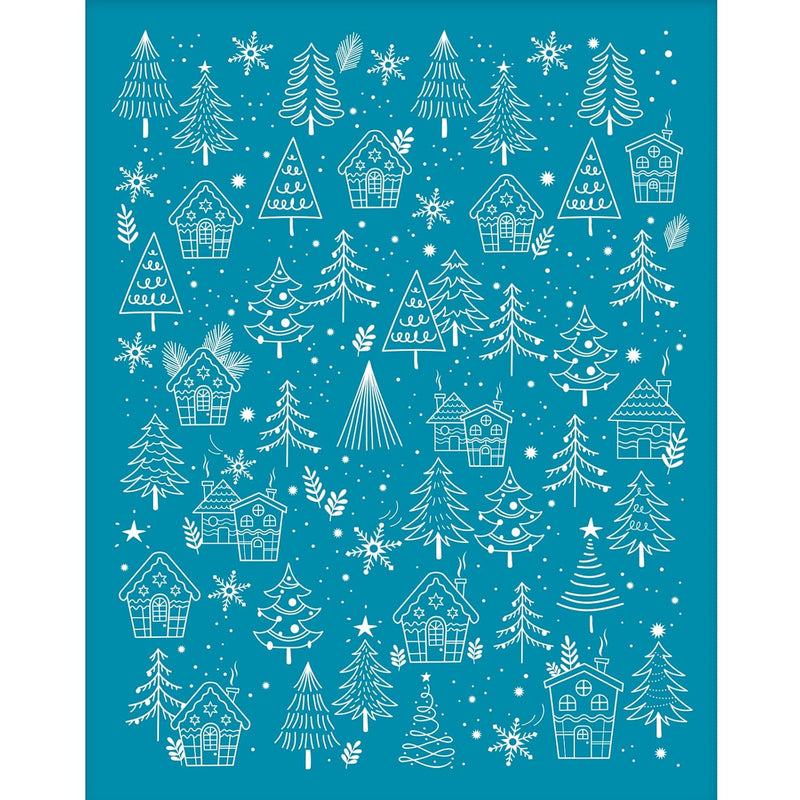 4X5 Inch Clay Stencils Christmas Non-Adhesive Silk Screen Stencil For Clay Reu