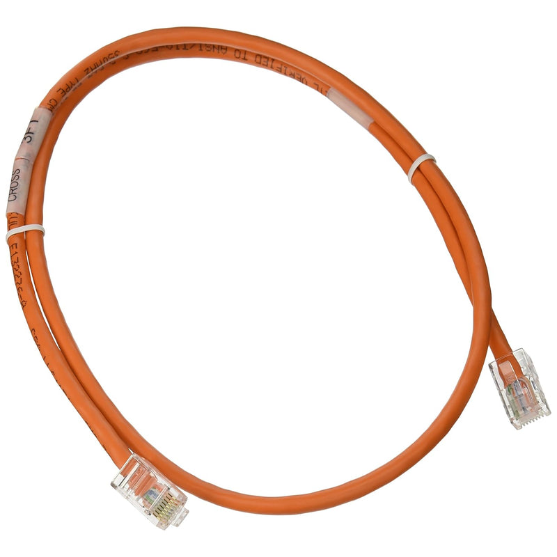 24494 Cat5E Crossover Cable - Non-Booted Unshielded Network Patch Cable, Orang