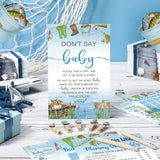 321 Pcs Fishing Don'T Say Baby Shower Game Supplies For Boys Include 50 Activity Cards 1 Don'T Say Baby Sign 50 Clothespins 20 Pencils For Price Is Right Prediction Bingo Game Party Decor