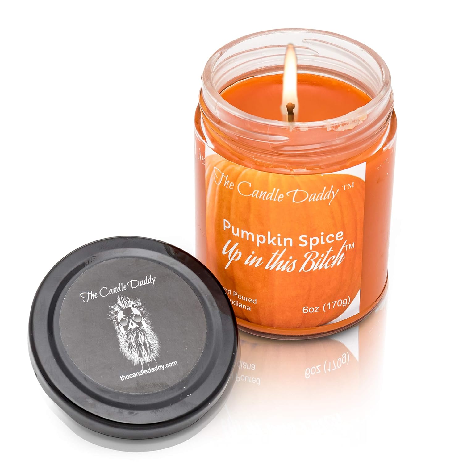 Pumpkin Spice Up In This Bitch- Fun & Funny Halloween Scented Candle - 6 Ounce Jar - Hand Poured In Indiana