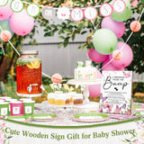Cool Baby Shower Tabletop Decoration A Message From The Bump Wooden Baby Shower Games Sign Greenery Cute Gender Reveal Party Thank You Sign, 11.2 X 8.66 Inches(Butterfly)