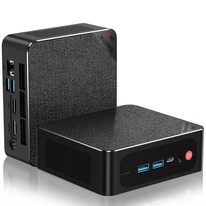 Beelink Mini PC SER5 MAX, AMD Ryzen 7 5800H(Up to 4.4GHz), 16GB DDR4 1TB PCIe3