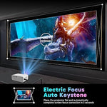 Electric Focus Mini Projector, 1080P, 5G WiFi 6, Bluetooth, 12000L, Portable