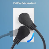 2 Pack 3 Outlet Power Strip Extension Cord 1 Ft Compact Power Strip