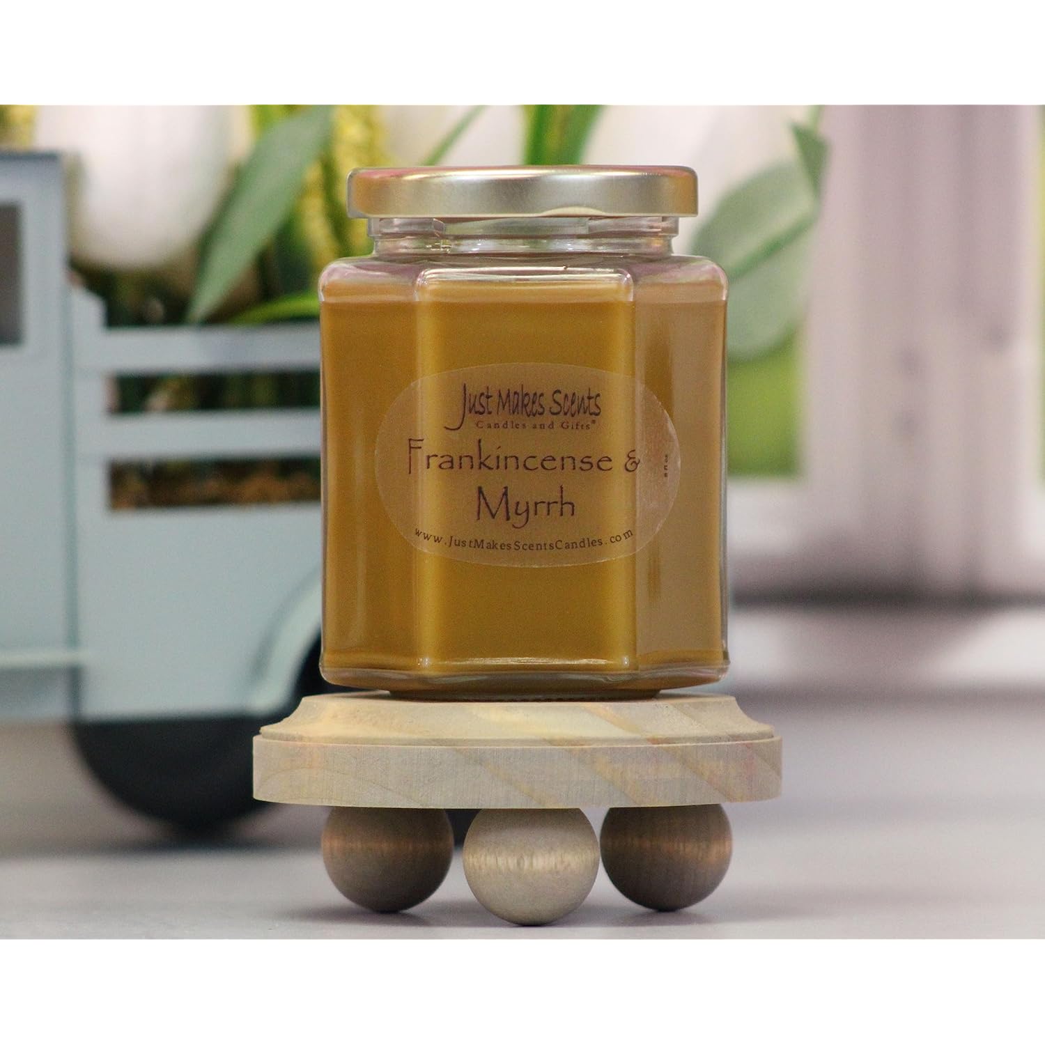 Frankincense & Myrrh Scented Blended Soy Candle (8 Oz)