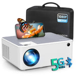 1080P HD Projector, WiFi, Bluetooth, 230” Screen, Portable, with Tripod