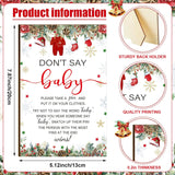 321 Pcs Christmas Santa Baby Shower Game Supplies Include 250 Activity Cards 20 Pencils 1 Don'T Say Baby Sign 50 Clothespins For Price Is Right Prediction Bingo Game Party Decor