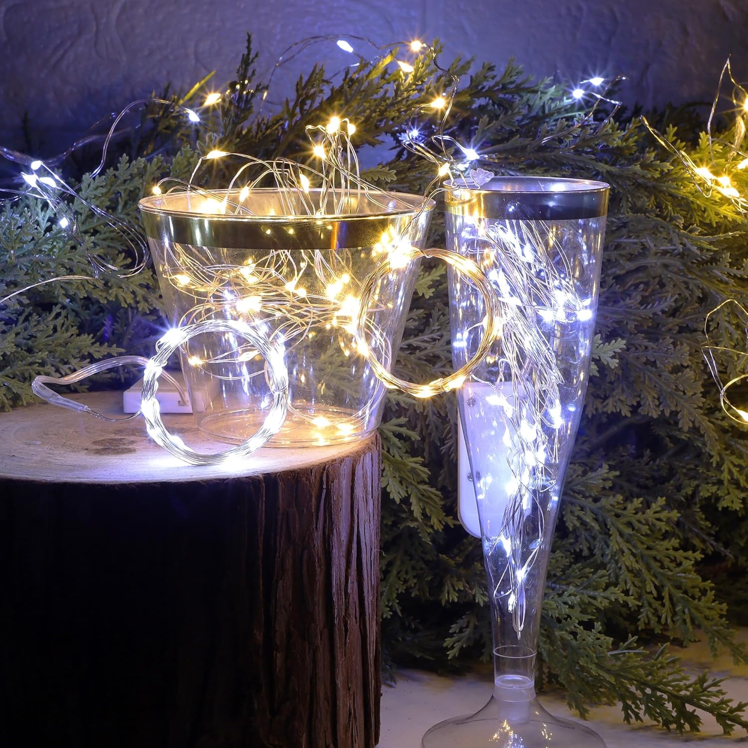12 Pack Fairy Lights Battery Operated (Included), 7 Ft 20 Led Mini String Lights, Waterproof Silver Wire Firefly Starry
