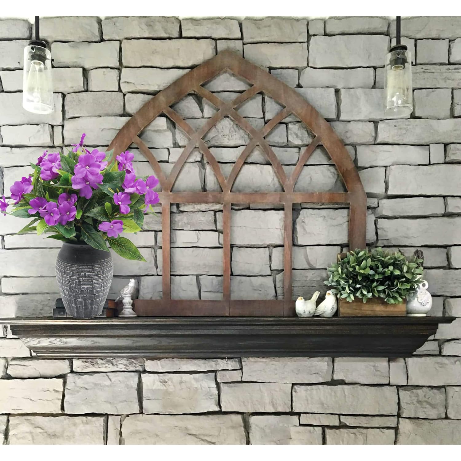 Artificial Impatiens Bouquet Purple Faux Impatiens Bushes For Outdoors Pot Hanging Basket Porch Patio Lawn Garden Wedding Decoration