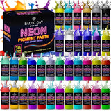 Neon Pigment Paste For Epoxy Resin – 36 Ultra-Bright Colors (15G) | Mica Powder Paste Dye – High-Gloss, Easy Mix For Uv Resin, Epoxy Art & Deep Pour Projects