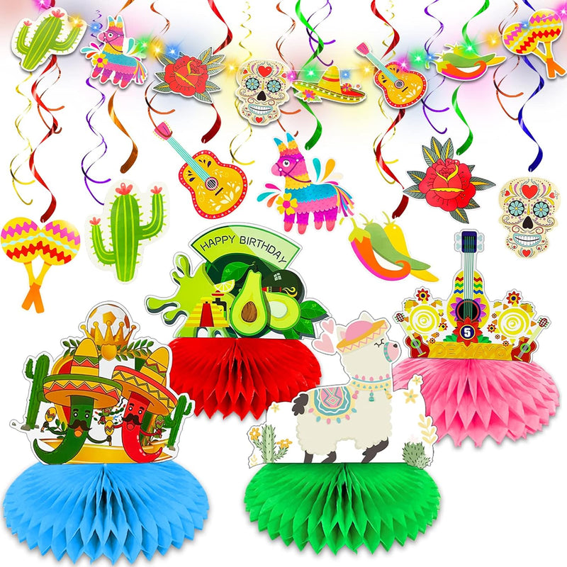 36Pcs Mexican Fiesta Party Decorations Cinco De Mayo Party Decorations