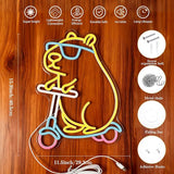 Capybara Neon Sign Dimmable LED Wall Light Cute Animal Scooter Decor for Bedroom Game Room Kids Room