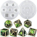 Upgraded Large Dnd Silicone Molds For Resin With 7 Cavities, Polyhedral Stereoscopic Game Epoxy Resin Molds For Diy Dice Making, Table Board Game