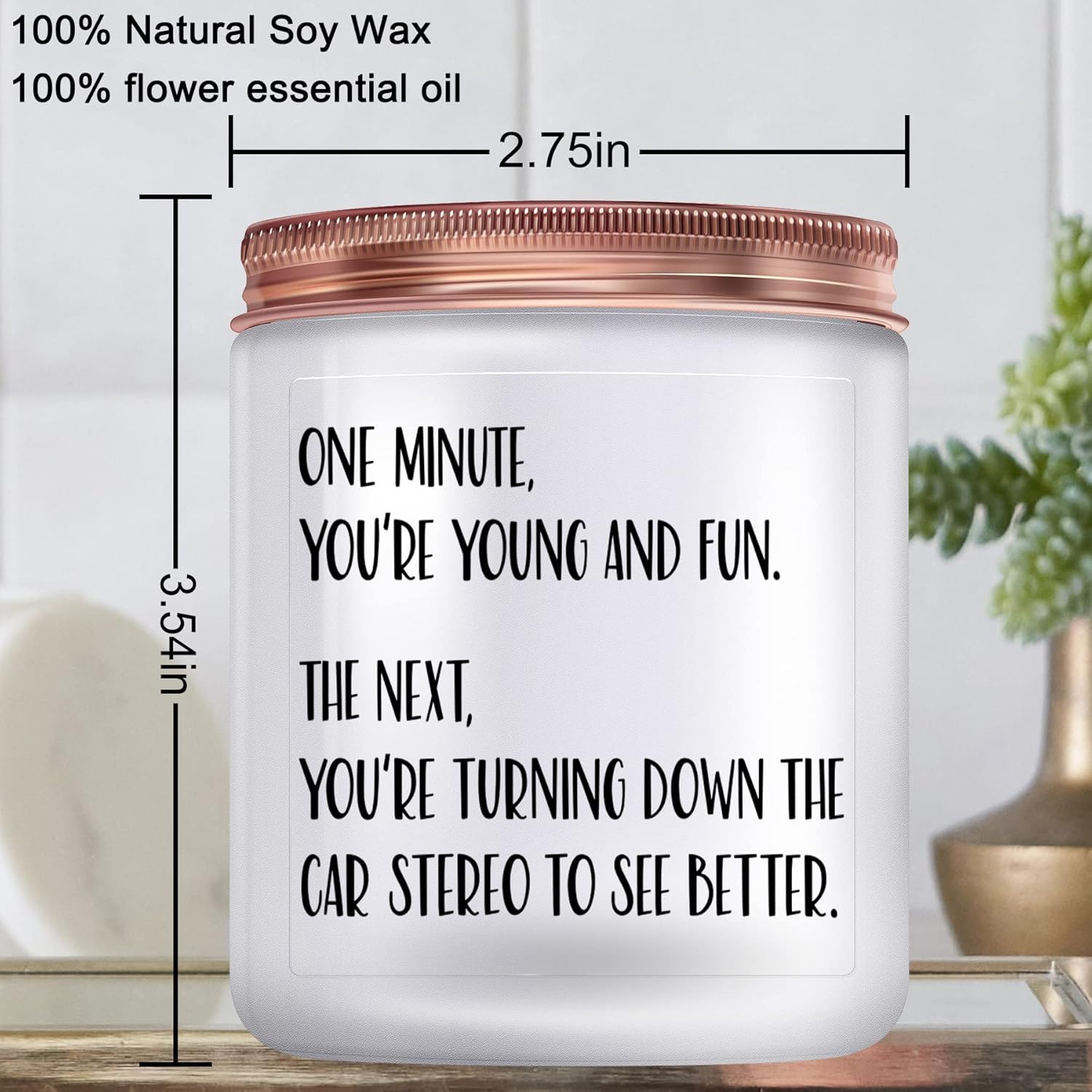 40Th 50Th 60Th 70Th Birthday Gift For Women Men - Happy Funny Mom Dad Birthday Gifts- 40 50 60 70 Year Old Gifts For Wife Husband - Lemongrass Sage Candles