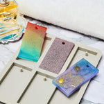 3 Pcs Silicone Resin Wax Molds Christmas Wax Epoxy Casting Mold With Hanging Hole For Diy Jewelry Making Pendant Crafts Decor(Rectangle)