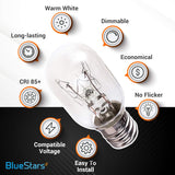 E12 T20 25W Incandescent Bulbs Salt Lamp 120V 2700K Warm White Light 150Lm For Himalayan Salt Lamps & Baskets, Scentsy Plug-In & Wax Warmers, Night Lights - 8 Packs
