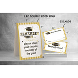 2025 Graduation Sign & Graduate Memory Card (1+25 Pk), Remember When... Please Share Your Favorite Memory Of The Grad, Graduation Party, Sorority Event Decoration Supplies(Jyc17)